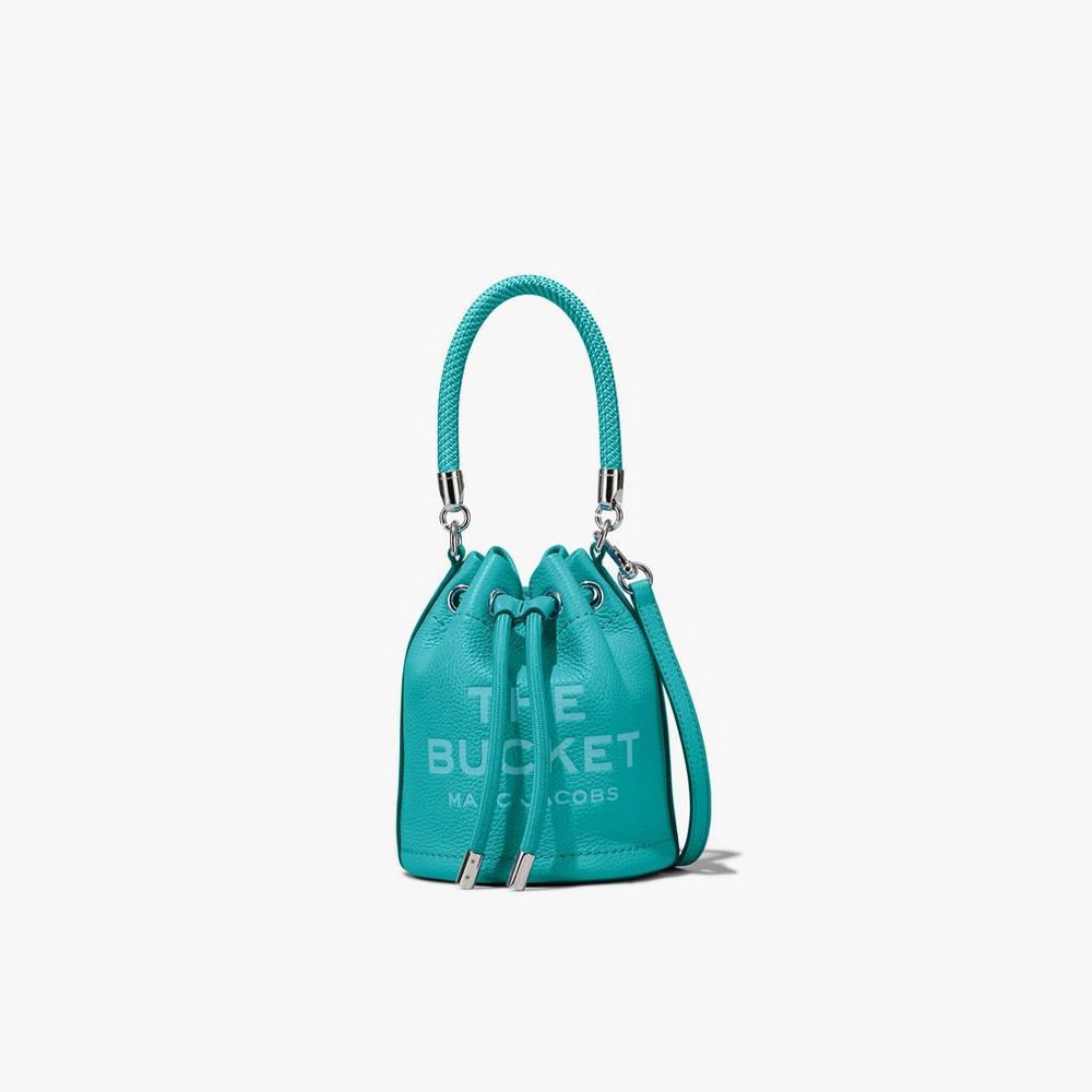 Marc Jacobs Leather Micro Taška Na Vedro Damske Darkturquoise | WRHA-67132