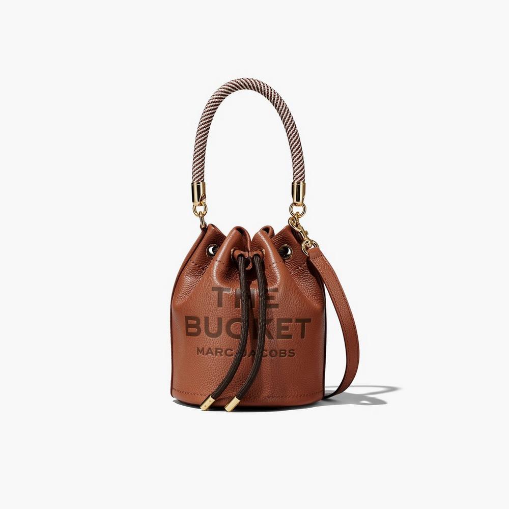 Marc Jacobs Leather Taška Na Vedro Damske Hnede | TUSK-41956