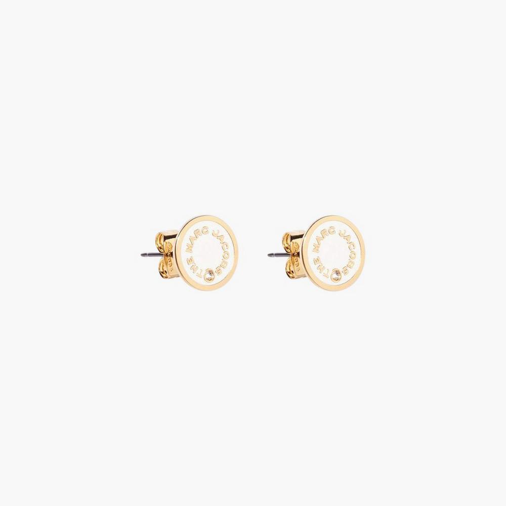 Marc Jacobs Medallion Studs Nausnice Damske Krém Zlate | HURZ-38601