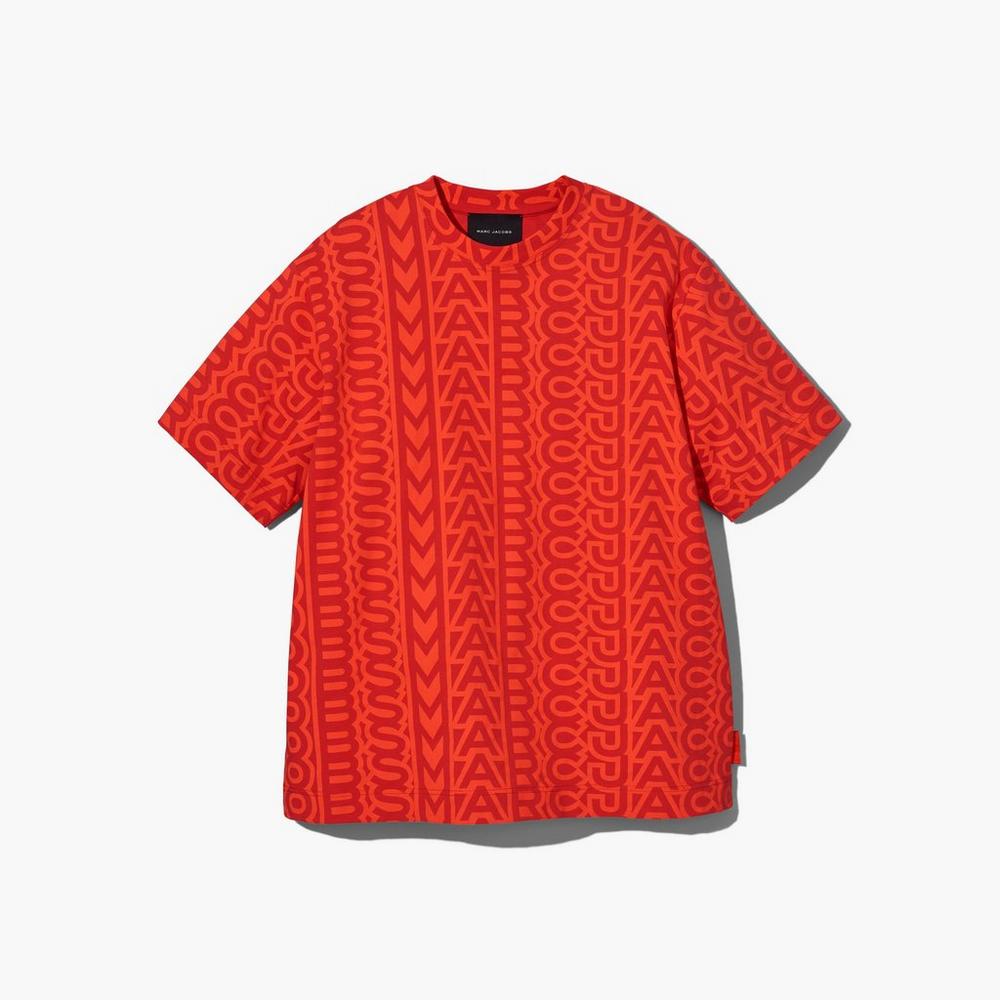 Marc Jacobs Monogram Big T-Shirt Tricko Damske Oranžové Červené | YCHT-47865