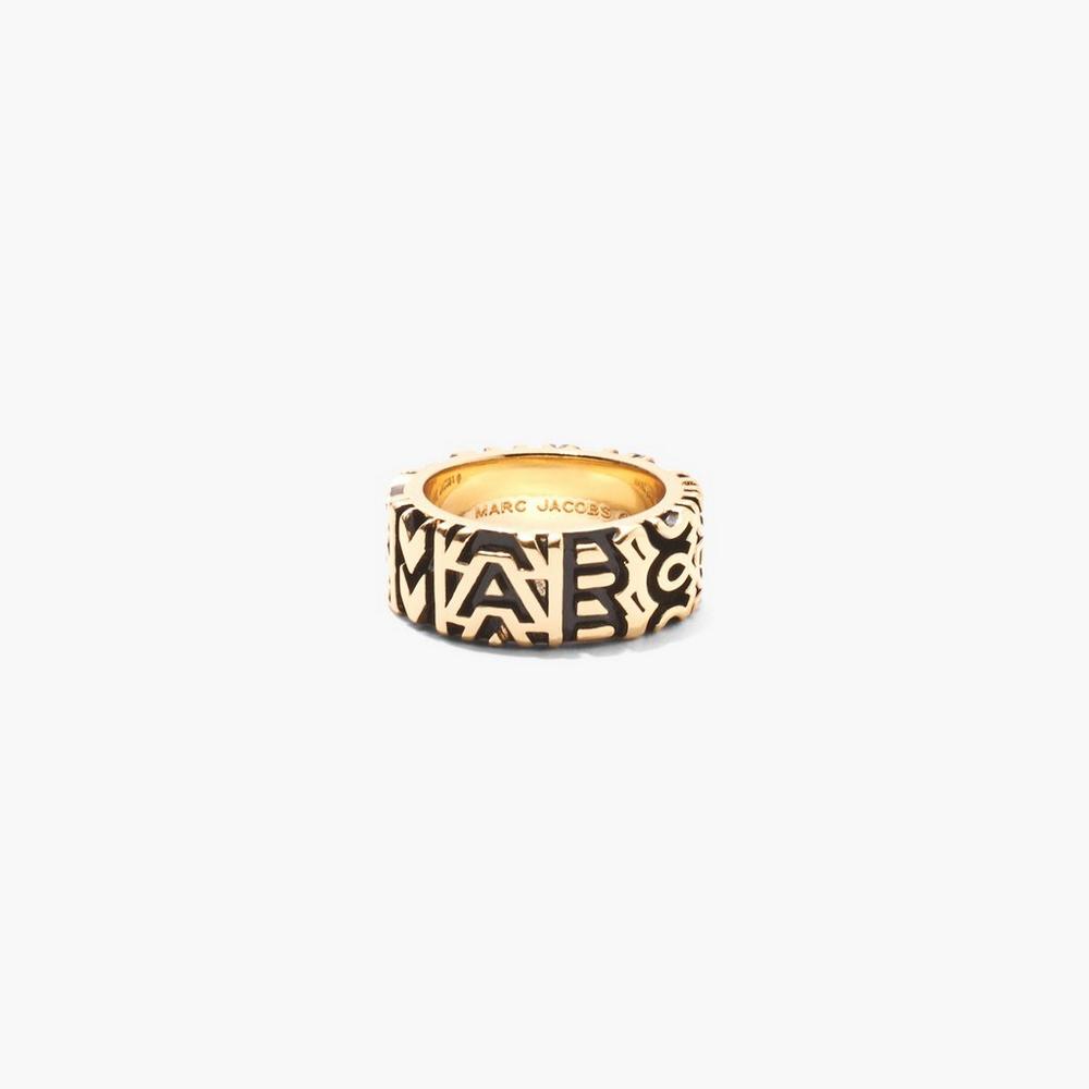 Marc Jacobs Monogram Engraved Prstene Damske Zlate | NZDQ-62419