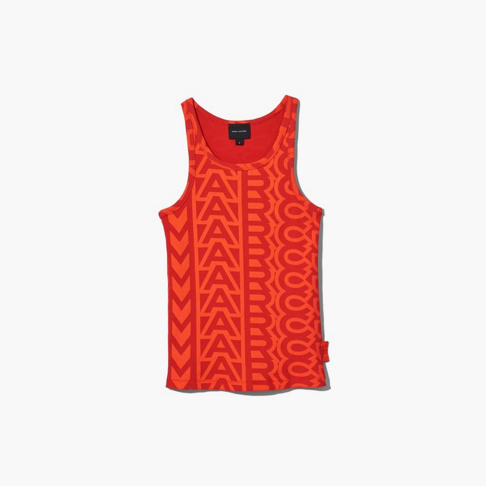 Marc Jacobs Monogram Rib Tank Tielko Damske Oranžové Červené | RSCQ-68094