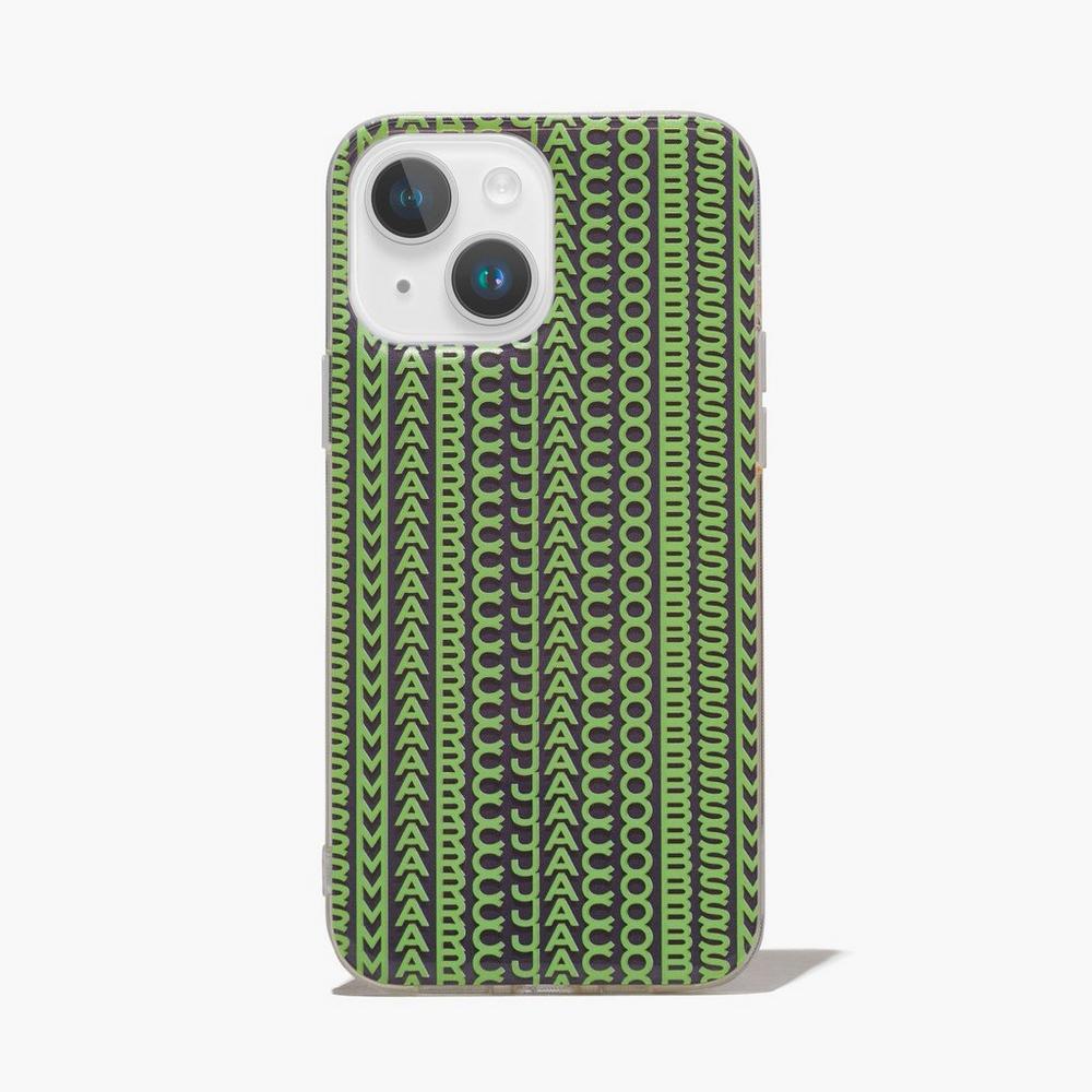 Marc Jacobs Monogram iPhone Case 14 Max Puzdro na Mobil Damske Siva Zelene | APDX-20381