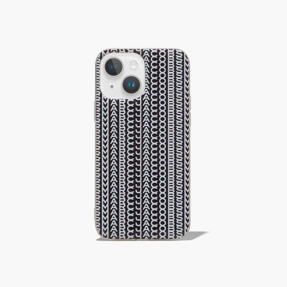 Marc Jacobs Monogram iPhone Case 14 Puzdro na Mobil Damske Čierne Biele | FCSG-05874