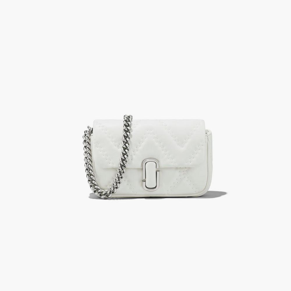 Marc Jacobs Prešívané Leather J Marc Mini Tašky Damske Biele | PLJW-50286