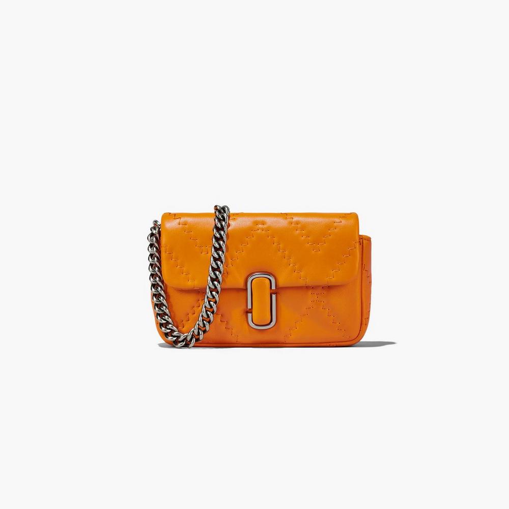 Marc Jacobs Prešívané Leather J Marc Mini Tašky Damske Darkorange | UDKZ-39675