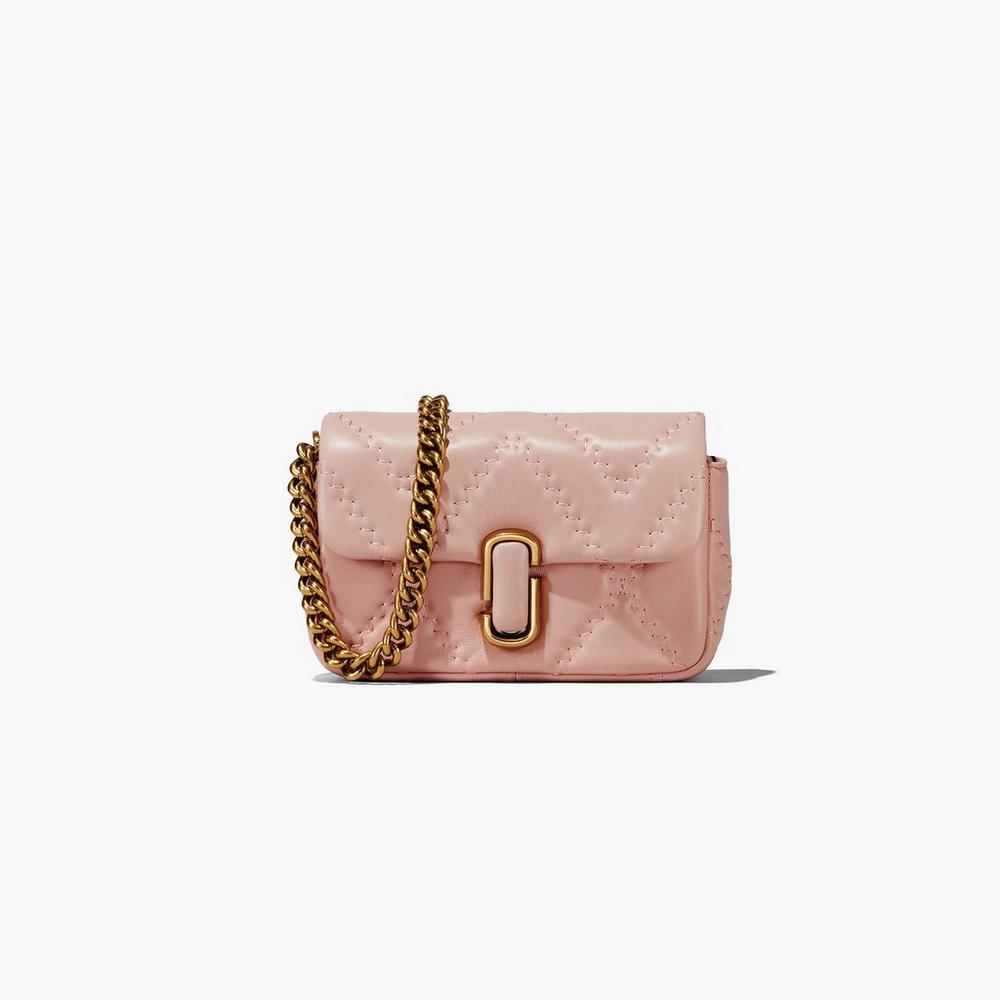Marc Jacobs Prešívané Leather J Marc Mini Tašky Damske Ruzove | WSRV-52869