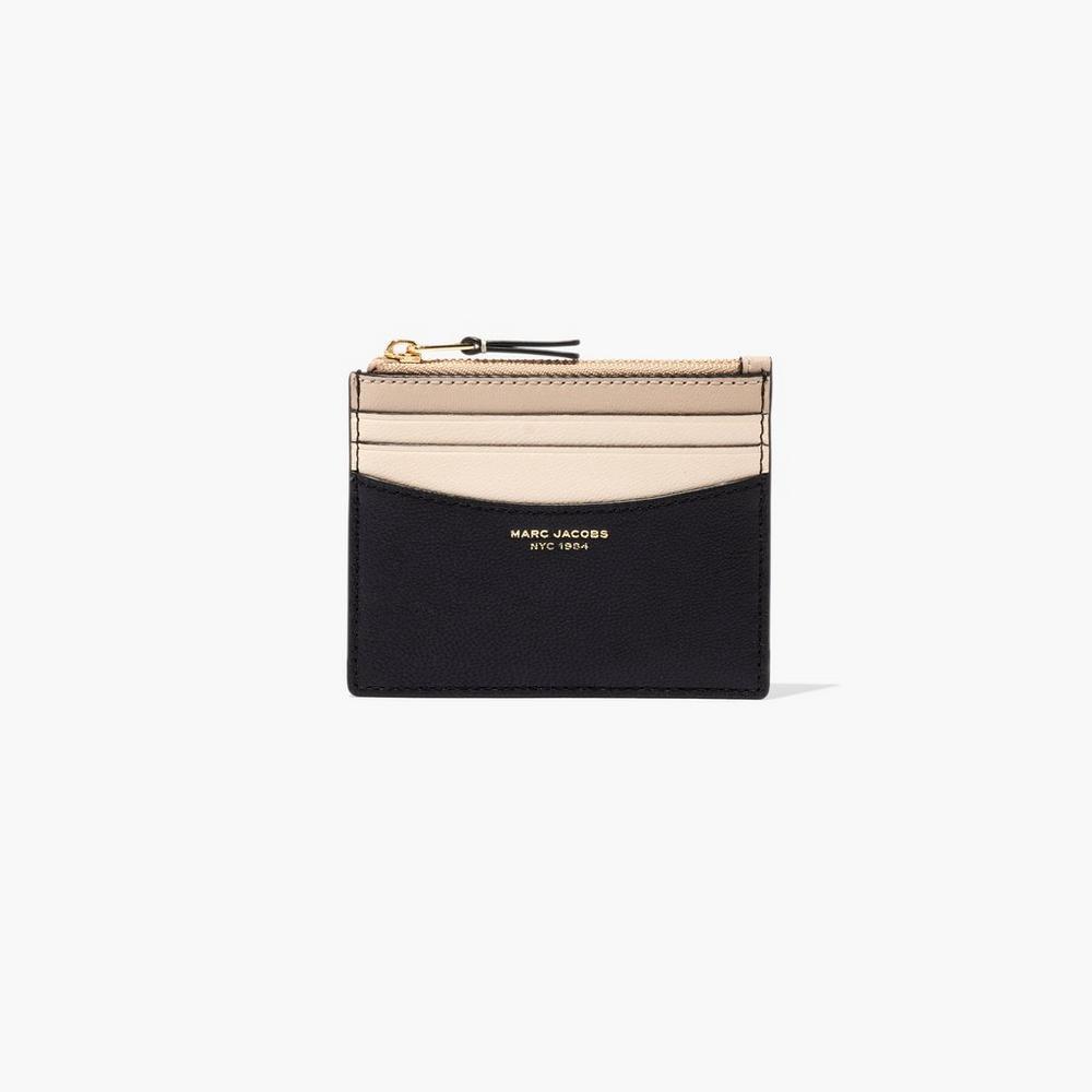 Marc Jacobs Slim 84 Colorblock Zip Puzdro Na Kartu Damske Čierne Viacfarebný | TWXH-47218