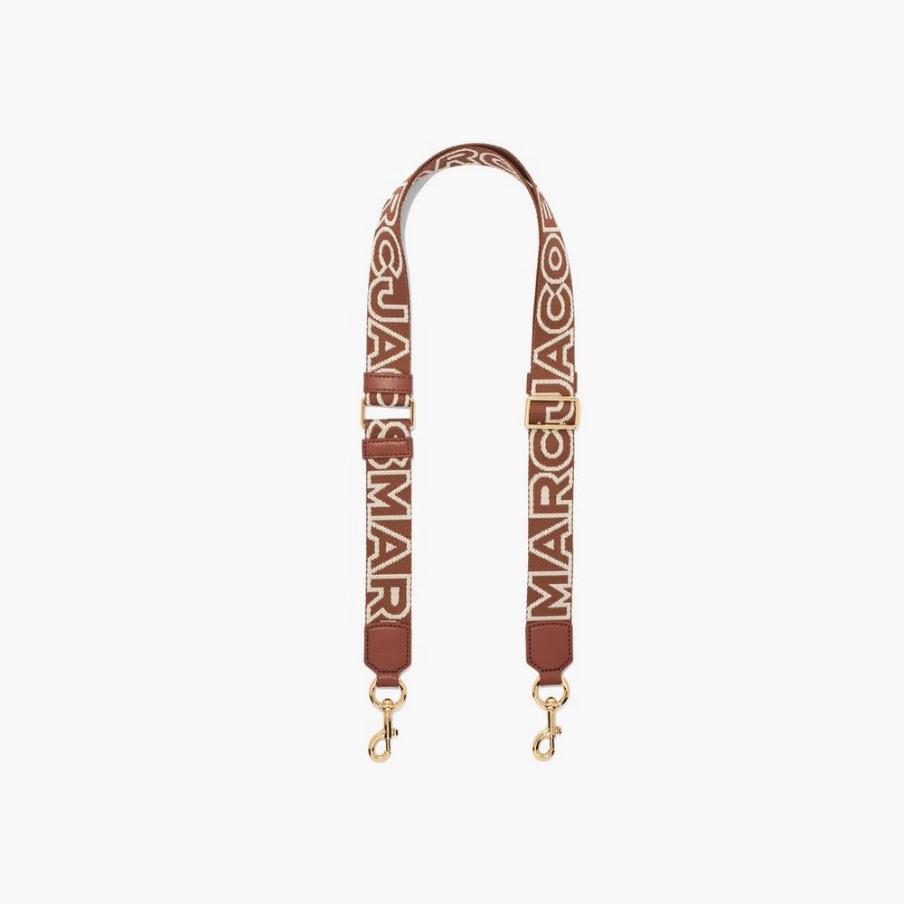 Marc Jacobs Thin Outline Logo Webbing Strap Damske Hnede Viacfarebný | RYXB-51796